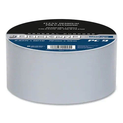 DUCK PRO SHURTAPE 105473 PC 009 Contractor Grade CoExtruded Duct Tape, 2.83 in x 60.1 yd, 9 mil, Silver - pack of 16