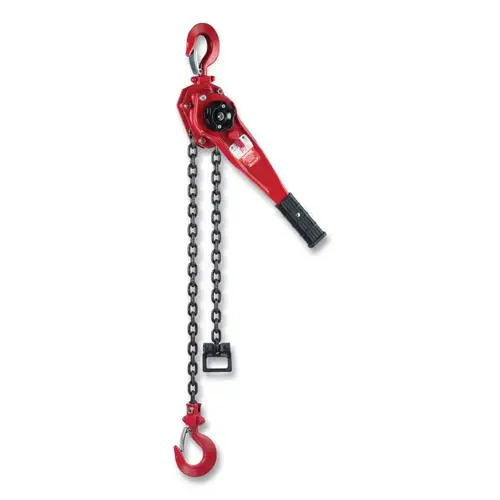 COFFING HOISTS 09471W LSB-B Model Ratchet Lever Hoist, 3,300 lb Load Cap, 13 in Lift, 1 Fall, 59 lb Pull Force