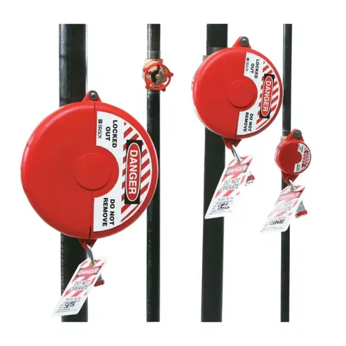 Gate Valve Lockouts, 1 in - 2 1/2 in Handle Size, Red