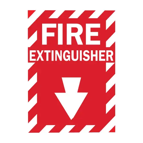 Brady 69074 Health & Safety Signs, FIRE EXTINGUISHER, Fiberglass