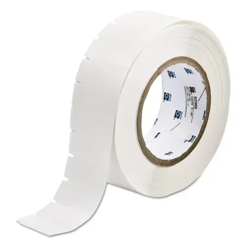 Brady THT1224611.5SC Thermal Transfer Printer Labels, 1/2 in, White/Translucent
