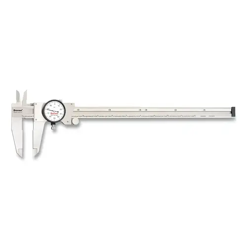 120 Series Dial Caliper, 0 to 6 in, Stainless Steel Tip, White Display