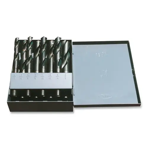 Cle-Line C21135 Series 1813 General Purpose Silver & Deming Drill Bit Set, 8-Pc, 9/16 in-1 in Drill Sizes