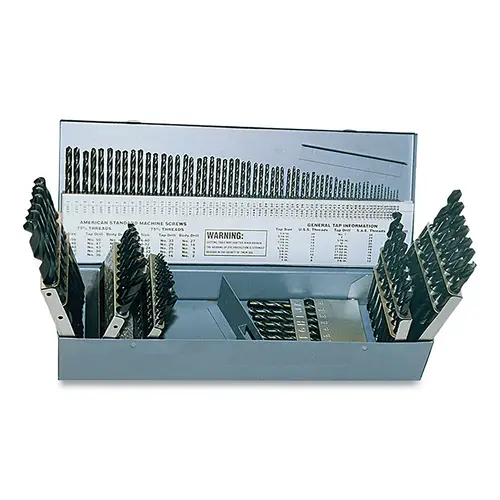 Cle-Line C21127 1899 Steam Oxide General Purpose Jobber Length Drill Set, 115 Pc