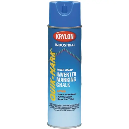 Krylon Industrial KWBC3502A Quik-Mark APWA Inverted Marking Chalks, 17 oz Aerosol Can, APWA Yellow - pack of 12