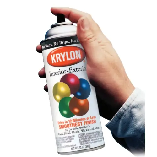 Krylon Industrial K01606A07 Interior/Exterior Industrial Maintenance Paints, 12 oz Aerosol Can, Pewter Gray