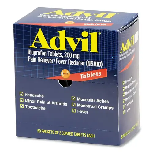 Advil 40933 Pain Reliever Tablet, 50 per Box