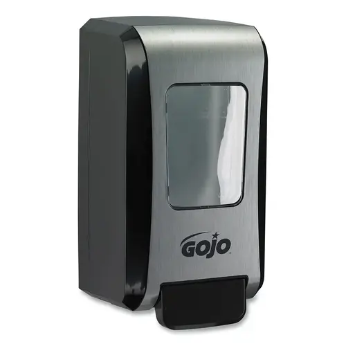GOJO 527106 FMX  Push-Style Soap Dispenser, 2000 mL Refill Size, Black/Chrome, FMX-20  - pack of 6
