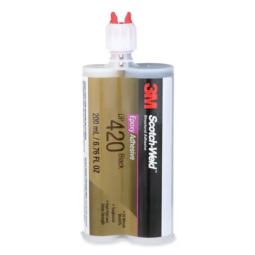 Scotch-Weld 02120041530 Scotch-Weld  Epoxy Adhesive, DP420, 200 ml, Duo-Pak, Black