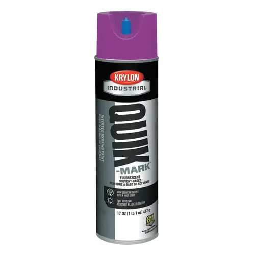 Krylon Industrial A03615007 Quik-Mark  Fluorescent Inverted Marking Paint, 17 oz, Flrscnt Purple - pack of 12