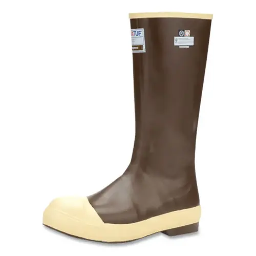 Servus 22272G080 XTRATUF  15 in Legacy Boot, Size 8, Latex Neoprene, Brown/Tan, Plain Toe, Uninsulated Pair