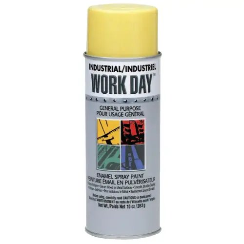 Krylon Industrial A04406007 Industrial Work Day  Enamel Paint, 10 oz Aerosol Can, Yellow