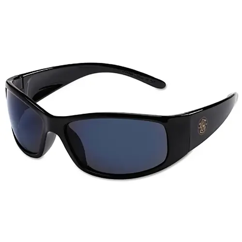 SMITH & WESSON 21307 Elite  Safety Glasses, Blue Mirror Polycarbonate Lens, Mirror, Black, Nylon