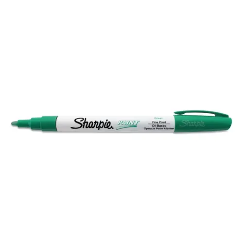 Sharpie 35537 Oil Based Paint Marker, Green, Fine, Fine Bullet - pack of 12