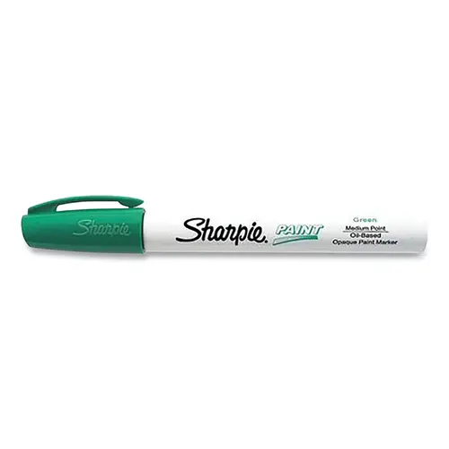 Sharpie 35552 Oil Based Paint Marker, Green, Medium Bullet - pack of 12