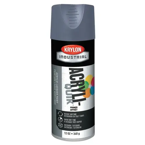 Krylon Industrial K01314A07 Primer, 12 oz, Aerosol Can, Platinum