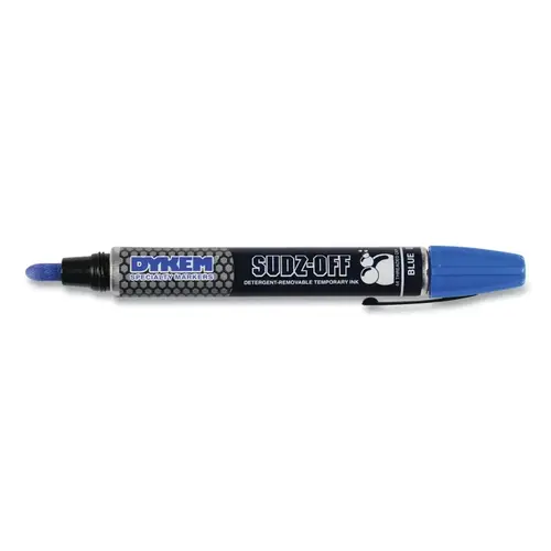 Dykem 91938 SUDZ OFF  Detergent Removable Temporary Marker, Blue, Medium - pack of 12