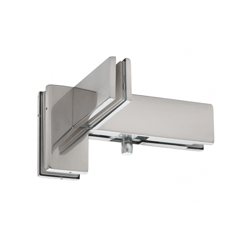 KABA Brushed Stainless Right Hand Sidelite Mounted Transom Patch Fitting with Support Fin Bracket