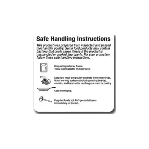 LABEL - FOOD ROTATION PRODUCT - DATE IT BRAND 2x 2 Safe Handling Label