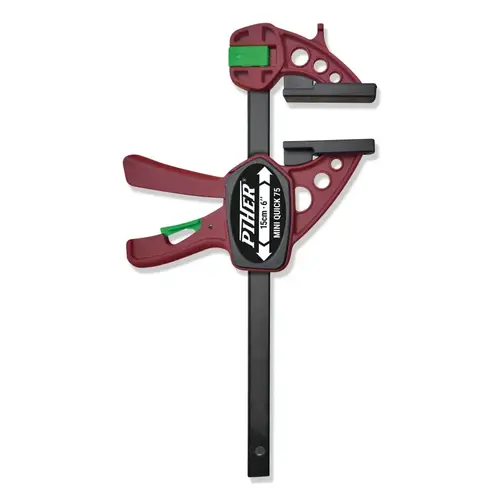 PIHER 52430 MINI Quick Clamp, 30 cm Opening, 5 cm Throat Depth - pack of 10