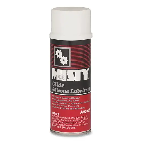 Misty 1033570 Glide Silicone Lubricant, 10 oz, Aerosol Can - pack of 12