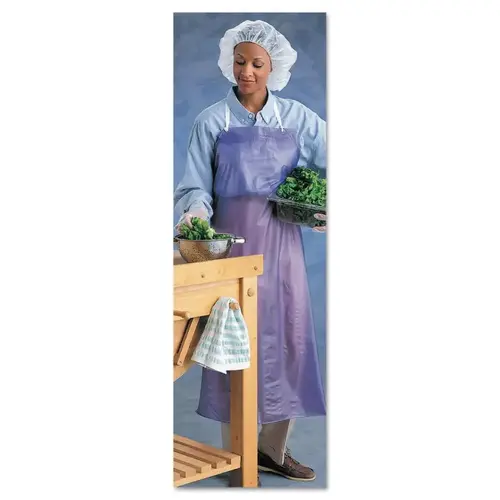 AlphaTec 5600933X54 PVC Apron, 56-009, 6 mil, 3-Pc 28 in Ties, 33 in X 54 in, Blue - pack of 12