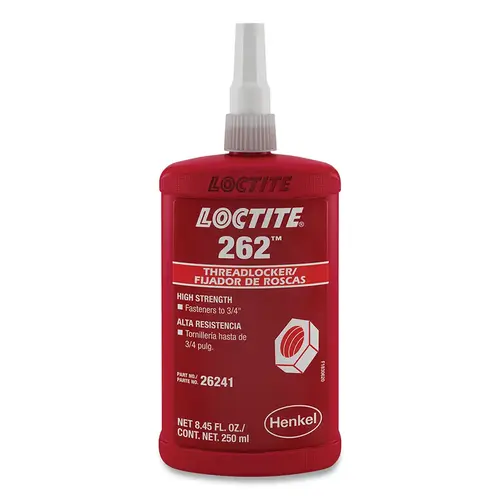 262  Threadlocker, Medium to High Strength, 10 ml, Red