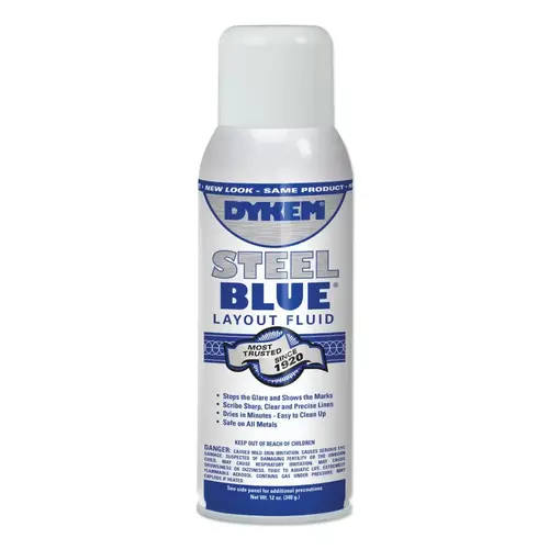 Dykem 80000 Layout Fluid, 16 oz Aerosol Can, Blue