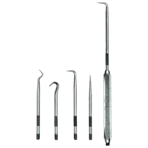 Ullman Devices H4W 4-Pc Hook and Pick Set with Vinyl Case, Steel, 5-9/16 in