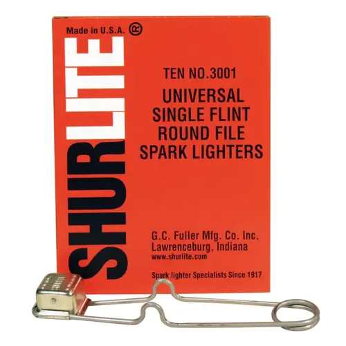 GC FULLER 3001 Shurlite  Spark Lighter, Universal Single-Flint Round Lighter - pack of 10