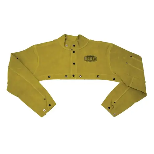 IRONCAT 7000/3XL Leather Cape Sleeves, 8 1/2", Anodized Snaps, 3X-Large, Golden Yellow - pack of 10