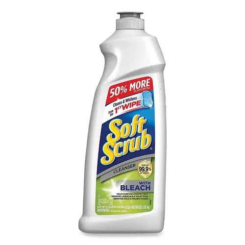 DIAL 15519 Soft Scrub Bleach Cleanser, 36 oz, Bottle, Bleach White - pack of 6