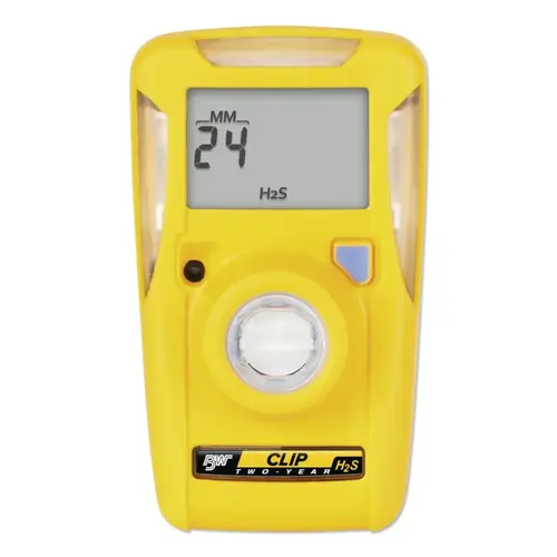 BW Technologies / Honeywell Analytics BWC2H515 Clip Single-Gas Detector, Hydrogen Sulfide, Surecell , 5-15 ppm Alarm Setting