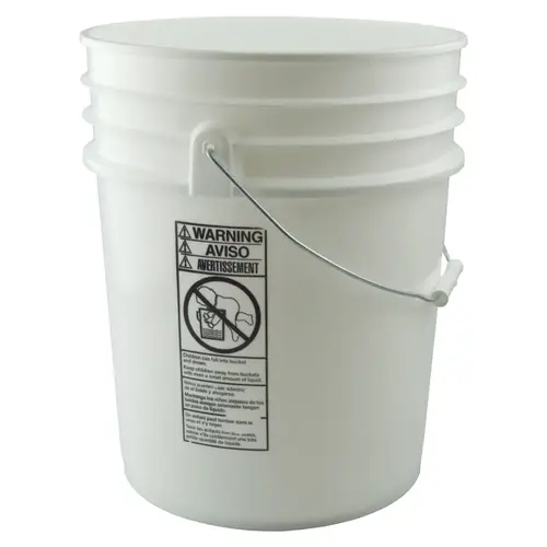 FREUND 1141T05 Plastic Pails, 5 gal, 12.24 Dia., White