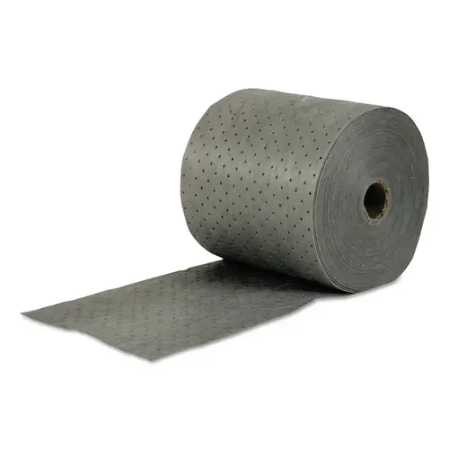 Brady MRO15-DP MRO Plus  Absorbent, Absorbs 24 gal, 15 in W x 150 ft L, Heavy Weight, Double Perforation, 3-Ply, Roll Gray