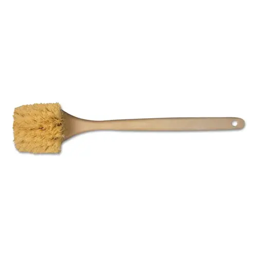 BOARDWALK PAPER 4220 Utility Brush, Tampico Fill, 20 in Long, Tan Handle Cream