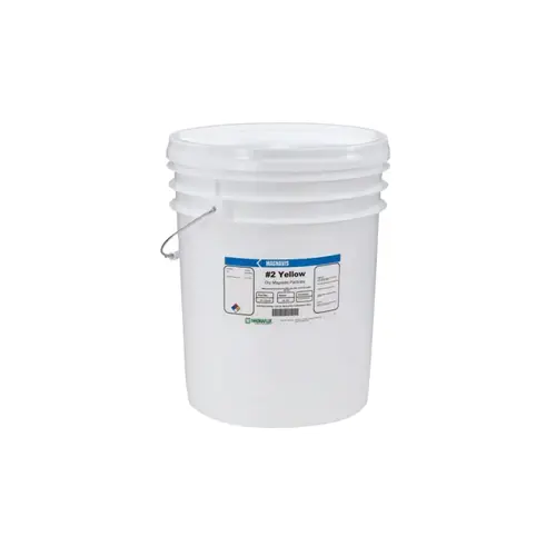 MAGNAFLUX 01173269 Magnavis  Dry Method Non-Fluorescent Magnetic Powder, 10 lb, Pail, Yellow