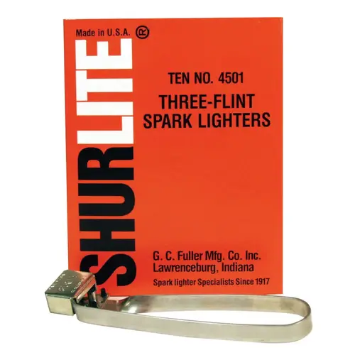 GC FULLER 4501 Shurlite  Spark Lighter, Three-Flint Lighter with Attached Flints