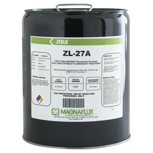 MAGNAFLUX 01-3187-78 Zyglo ZL-27A Post Emulsifiable