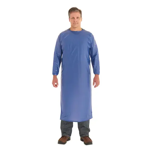 AlphaTec 56910M Coat Apron, 8 mil, Vinyl, Medium, Blue