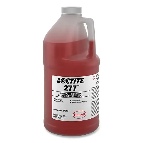 277  High-Strength Threadlocker, 1 L, Red