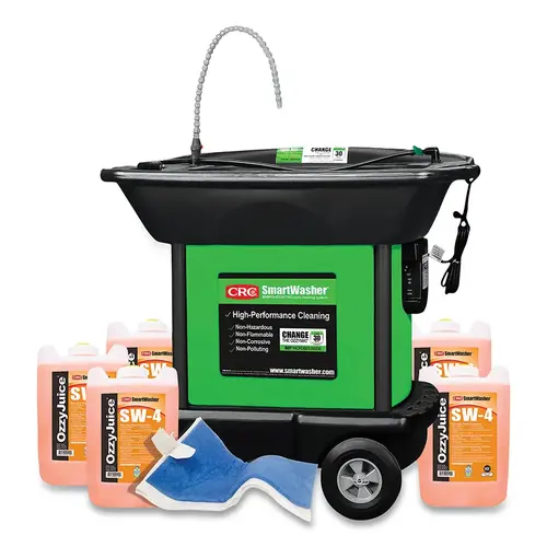 SMARTWASHER 14741 SW-437 Mobile Heavyweight Parts Washer Kit, 110V, 25 gal, 1000 lb Load cap, Plastic