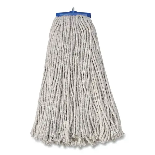 BOARDWALK 720C Cut-End Lie-Flat Economical Mop Head, Wet Mop, 20 oz, Cotton, Lie-flat Screw-in Handle (sold separately), 1-1/4 in Headband White - pack of 12