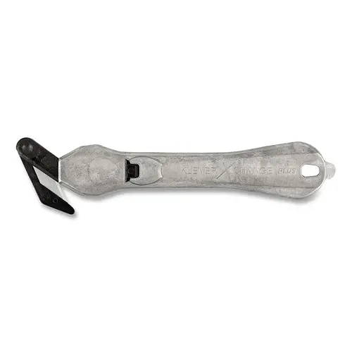KLEVER PLS300XC30 Klever XChange PLS Safety Cutter, 6-1/2 in L, Straight Blade, Carbon Steel, Steel Handle, Metallic Gray - pack of 100