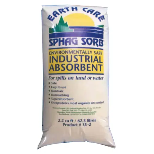 SPHAG SORB SS2B Industrial Absorbent, Absorbs 12 gal, 2.2 ft  Coverage - pack of 3