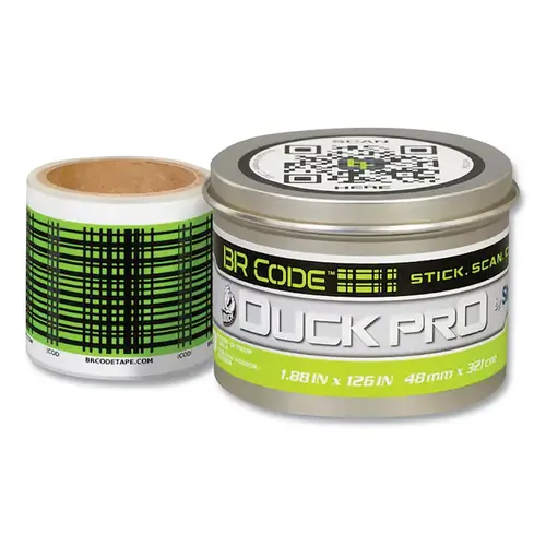 DUCK PRO SHURTAPE 105638 PSL BR Code  Scannable Label, 1.88 in W, 10.5 ft L roll, 3 mil thick, Green