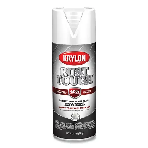 Krylon Industrial K09200008 Rust Tough  Aerosol Enamel, 12 oz, White, Gloss - pack of 6