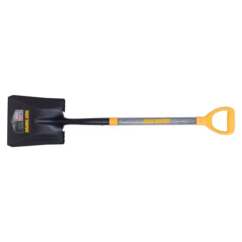 Forged Square Point Shovel, 9.640 in W x 4.500 in L Blade, 24 in Hardwood Handle with D-Grip - pack of 6