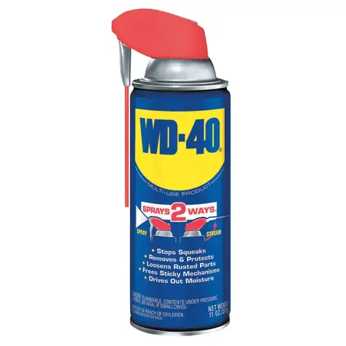 WD-40 490040 Multi-Purpose Lubricant, 11 oz, Aerosol Can with Smart Straw Amber - pack of 12