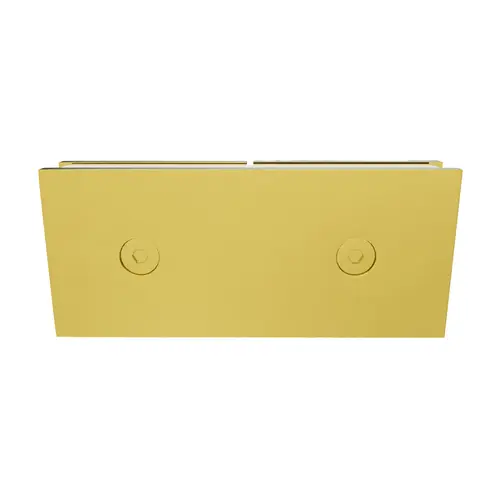 Brixwell C-180Y-PB Square Corners Glass to Glass Clip 180 Degree "Y" Clip Polished Brass